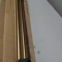 Kemmie Heavy Duty Double Curtain Rods, 72 to 144' Telescoping, 1 Inch Diameter Front Rod and 5/8 Inch Diameter Back Rod, Warm Gold, Steel with Gold Coated Finish