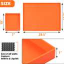 Utheer 28 Inch Silicone Griddle & Spatula Mat for Blackstone Griddle, Heavy Duty Food Grade Silicone Mat, All Season Cooking Protective Grill Cover, 28 Inch Blackstone griddle cover (Orange)