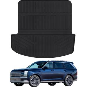 Large Cargo Mat for 2026 Hyundai Palisade,TPE All Weather Protection Car Trunk Mat Custom Fit for 2026 Hyundai Folding Cargo Liner Accessories - Black