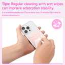 2 x 2 Pack Silicone Suction Phone Case Mount, Silicon Adhesive Smartphones Stand Sticky, Non Slip Suction Cup, Hands-Free Phone Accessories Holder for Selfies and Videos Light Pink