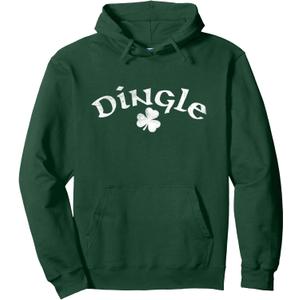 Dingle Ireland Shamrock Pullover Hoodie (Green, XL)