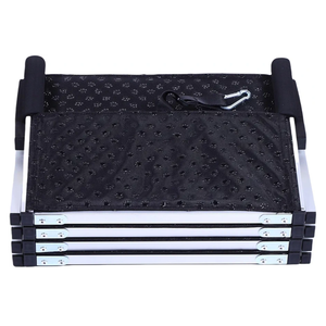 Foldable Dog Stairs, Non Slip Finish Aluminum Alloy Portable 4 Step Dog Ramp, Supports up to 70kg, Suitable for SUV Truck Bed