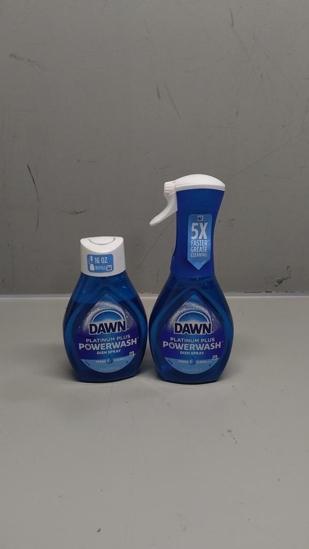 Dawn Platinum Plus Powerwash Dish Spray & Dish Soap Refill Set, Fresh Scent – 1 Spray Bottle + 1 Refill, 21.5 Fl Oz Value Size Bundle The Ultimate Dish Cleaner.