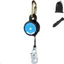 11FT Shemior Web Self Retracting Lifeline, No Tangle Lightweight Housing SRL, Self Retractable Safety Lanyard, Fall Arrest Protection PPE Gear for Roofing Construction, OSHA/ANSI Compliant