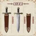 Quescu 2Set Sword Toys,Plastic Roman Sword with Sheath,Medieval Warrior Costume Accessories for Halloween Cosplay LARP,Props