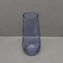 Modern Large Glass Vase H-9.8" Blue Vases for Flowers, Centerpieces and Decorative Accents - Tall Plant Vase for Office Home Table Decor