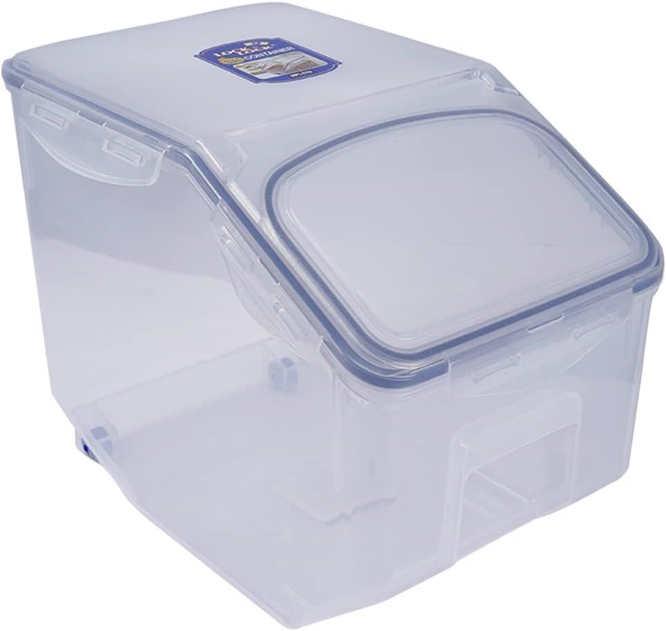 LOCK & LOCK Easy Essentials Food Lids (Flip-Top) / Pantry Storage, BPA Free, Top-50.7 Cup-for Rice, Clear