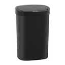 BestOffice | 13 Gallon Can with Lid | Automatic Touchless Garbage Can | Odor Control | Modern Oval Design | Easy to Clean | Plastic | Black | Fits Any Kitchen, Bathroom, Office or Home