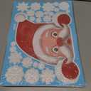 10 x 465 PCS 10 Sheet Double-Sided Christmas Window Clings, Christmas Snowflake Window Clings Stickers for Glass, Xmas Holiday Santa Claus Reindeer Snowflake Decals for Party