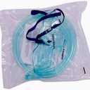 4 Packs Adult Europe Standard Oxygen Mask with 6.6' Tubing and Adjustable Elastic Strap - Size L+