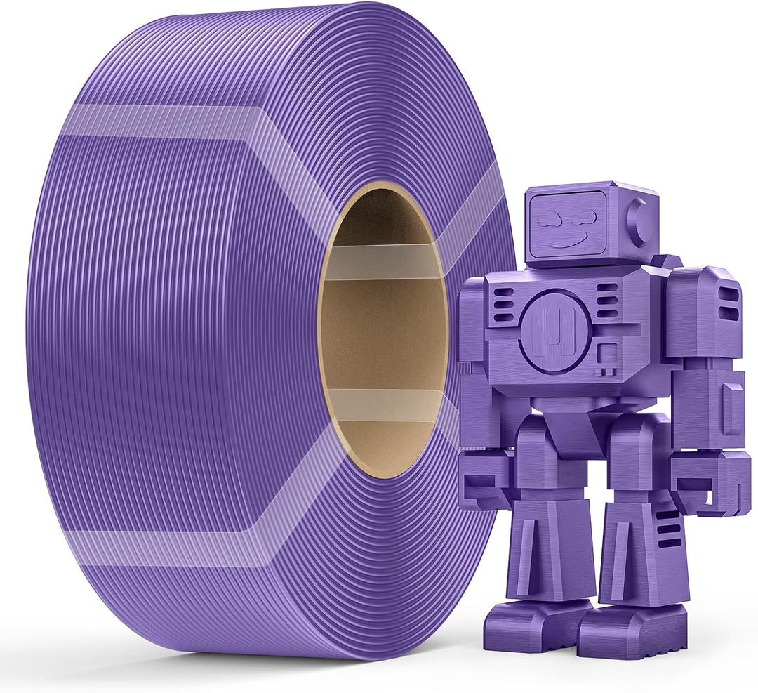 Creality Refill PETG Filament 1kg(2.2lbs) 3D Printer Filament:Refilament 1.75mm PETG Filament, for Bambu Lab Reusable Spools, Dimensional Accuracy 0.03mm, Purple