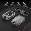 For Chevy GMC Key Fob Cover with Keychain.Compatible with 2023 2022 2021 2020 2019 GMC Sierra, Chevy Silverado 1500 2500HD 3500HD,No Screws Required for Installation. (Frosted Matte Gray-5 Buttons)