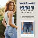 WallFlower Women's Ultra Denim Bermuda Shorts 9" Mid-Rise Insta Soft Juniors (Available in Plus Sizes) (Black)