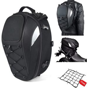 Motorcycle Tail Bag,Seat Bag,Dual Use Waterproof Helmet Bag for Motorbike - with One Extra Motorcycle Cargo Net