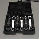 Rear Camber Adjusting Wrench Engine Motor Mount Socket 16mm 17mm 18mm 19mm 21mm 24mm with 1/2 drive 12 point Offset Fixing Screws Oil Filter Removal Wrench Kit Comapatible with Mercedes Benz VW Audi (6PC)