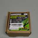 [Upgraded] 200LBS 4Pcs Round Ceiling Hooks with Firmly Rotatable Button, Black Wall Mount Metal Hangers for Hanging Hanging Plants, Bird Feeder, Lantern, Lights, Wind Chime, Indoor Outdoor Decor