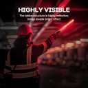 2 Pack Traffic Wand, 21 Inch Red Traffic Control Wand with 3 Flashing Modes, LED Traffic Safety Baton with Side Clip for Traffic Control, Fire Rescue, Air Marshaling