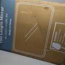 Antok Full Length Mirror, 71"x32" Floor Mirror with Stand, Hanging Mounted Mirrors for Bedroom, Living Room, Cloakroom, Dining Room, Black, Rect