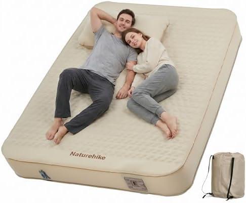 Naturehike 3.94’’ Thick Self Inflating Sleeping Pad with Built in Pump, Double Foam & Air Camping Mattress, Full XL Camping Sleeping Pad for Tent, Car, Cot, Truck, 661 lbs Support