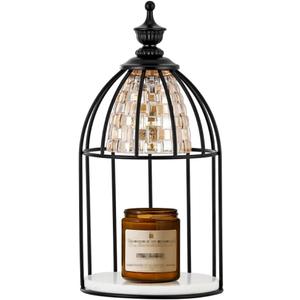 Candle Warmer Lamp for Top-Down Candle Melting, Vintage Aromatherapy Wax Melting lamp,Night Lamp (Black)