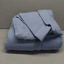 KASENTEX Quilt-Bedding-Coverlet-Blanket-Set, Machine Washable, Ultra Soft, Lightweight, Stone-Washed, Detailed Stitching - Solid Color (Blue, Oversized King + 2 King Shams)
