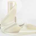 HUIHUANG 4 inch Wide Satin Ribbon Ivory Solid Color Double-Faced Satin Ribbon Thick Ribbons for Wedding Chair Sash Wedding Decor Large Bows Making Flower Bouquet Sewing Crafts -10 Yards/Roll