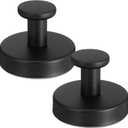 NUOBESTY 2 Pcs Stainless Steel Suction Hooks Wall Mount Towel Holder for Bathroom and Kitchen Strong Suction Cup Hooks with Rounded Design Bath Towel and Shower Wash Cloth Hangers for Doors