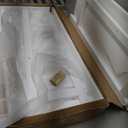 Solid Wood Clothes Rack with 2 Shelves & 4 Hooks for Hanging Clothes Garment Wallets Hats, White Clothing Rack Heavy Duty Coat Rack Freestanding with Storage Hall Tree for Hallway Bedroom Living Room