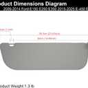 Sun Visor Fit for 2009-2014 Ford E150 E250 E350 2015-2025 E-450 E-350 Right Passenger Without Light Replace #9C2Z-1504105-FA Gray