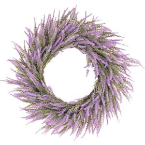 FJAKA 26'' Spring Wreaths for Front Door, Artificial Eucalyptus Leaves with Lavender Wreath for Home Indoor, Summer,Fall, All Seasons
