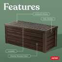 Keter 150 Gallon Resin Large Deck Box Organization and Storage Box for Patio, Outdoor Cushions, Garden Tools, Brown