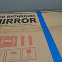 Keonjinn 48 x 24 Inch Asymmetrical Backlit Bathroom Mirror, Tempered Glass