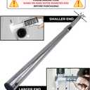 47" Stainless Steel Telescoping Vacuum Extension Wand, Fits 1 1/4 Inch (32mm) Attachments, Compatible with Small Shop Vac & Household Vacuums using 1.25in Accessories - 1 1/4 Vacuum Extension Tube