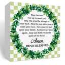 St Patrick's Day Decorations Irish Blessing Sign Irish Blessing Gifts St Patrick's Day Tiered Tray Decorations Shamrock Decorations, Tray Object for Home Table Desk Office Party Decor Mix Of 6