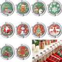 Yerliker 10pcs Christmas Stocking Hangers for Mantle Non-Slip Fireplace Stocking Hooks Lightweight Metal Hooks for Christmas Party Decoration