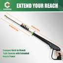 Pressure Washer Gun 3600 PSI with Extension Wand, Nozzle Holder & 5 Spray Tips, M22-14mm Fitting, Replacement for Ryobi, Karcher, Honda, Greenworks, Briggs & Stratton, Gas Power Washer