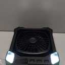 Camping Fan Battery Powered & Solar Powered, Portable Solar Fan 10000mAh Rechargeable Outdoor Fans with Light, Quiet Cordless Fans for Tent, RV, Emergency, Hiking, Power Outage, Desk, Survival Kit