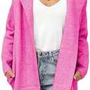 Famulily Cozy Coatigan for Women Casual Lapel Long Sleeve Midi Long Blazer Coat with Pockets XXL
