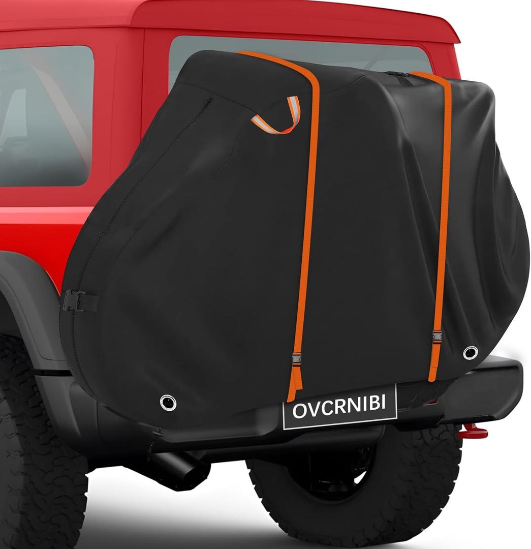 Bike Cover for Transport on Rack,600D Waterproof &Tear resistant Bicycle Covers for 1,2 Bikes on Rear Bike Rack,Heavy Duty Rain Dust with Night Reflective Handle for Car Hitch Travel