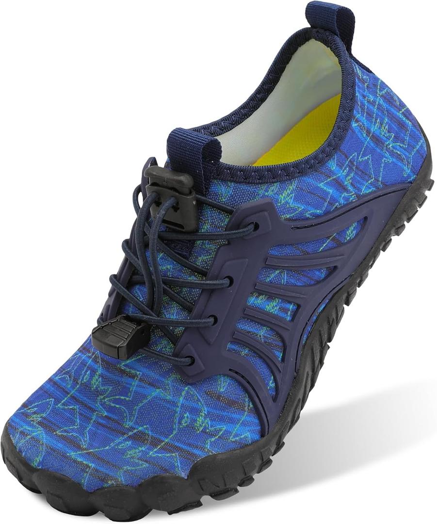 Scurtain Water Shoes for Kids Boys Girls Quick Dry Aqua Shoes Barefoot Beach Sports Swim Pool for Little Big Kid with Drainage