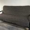 OctoRose Full Size 3 Side Zipper Premium Upholstery Basketweave Thick Linen Brown Mixed Futon Cover Slipcover/Sofa Day Bed Couch Mattress Cover Couch Protector (Cover ONLY) (Linen-Brown)