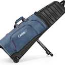 Premium Golf Travel Bag for Airlines with 4-Wheel Hands-Free Rolling & 2-Wheel Pull Mode, Enhanced Head Protection, Reinforced Hard Base, Size	14.8 x 13.8 x 52.0 inches