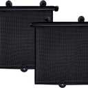 2 PCS Car Side Window Sun Shade, 19.7"19.7" Retractable Roller Auto Sunshade Blocks Sun Glare & UV Rays, Vehicle Mesh Window Shades for Baby, Universal Car Accessories (Black) (XL (1919 IN))