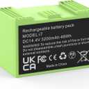 14.4V 3200mAh i7 Battery Compatible with iRobot Roomba i i8 i7 i7158 i7+ 7150 7550 i6 i4 4150 i4+ 4552 i3 3550 Replacement Lithium Ion Battery ABL-D1 4624864 and e e6 e5150 e5152 Vacuum Cleaner