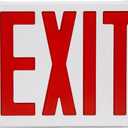 TANLUX Red Exit Sign, LED Emergency Exit Light with Battery Backup, UL Listed, AC 120/277V, Hardwired Exit Signs with Emergency Lights, Commercial Emergency Lights for Business - 1 Pack