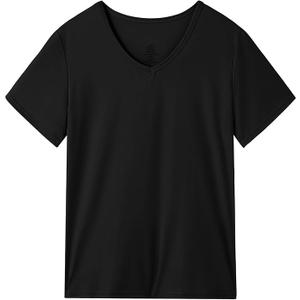 Womens Tops Basic T Shirts Summer Outfits Short Sleeve V-Neck T Shirts Comfortable & Stylish for Daily Wear, XL