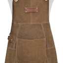 Zassenhaus Texas Suede Leather Apron for Outdoor Grilling and BBQ