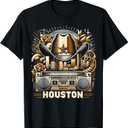 Houston Cowboy Rap T-Shirt | Men Women XS - 6XL | Graphic T-Shirt (Small, Black)