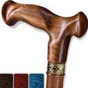 Asterom Walking Cane for Men & Women - Handmade, Ergonomic, Wooden Canes - Cool Walking Sticks for Seniors, FSA/HSA Eligible (32 Inch, #1 Walnut)