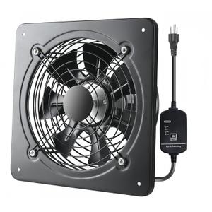 12 Inch Window Exhaust Wall Mounted Ventilation Basement Extractor Industrial Fan 720 CFM High-Speed1460 RPM Industrial Fan for Home Garage Office Commercial Use (12 Inch+Speed Control)